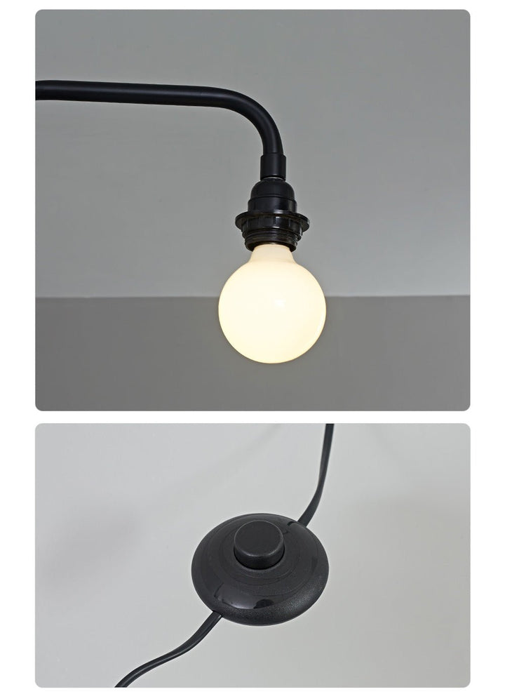 Black Long Arm Swing Arm Wall Lamp - Vakkerlight