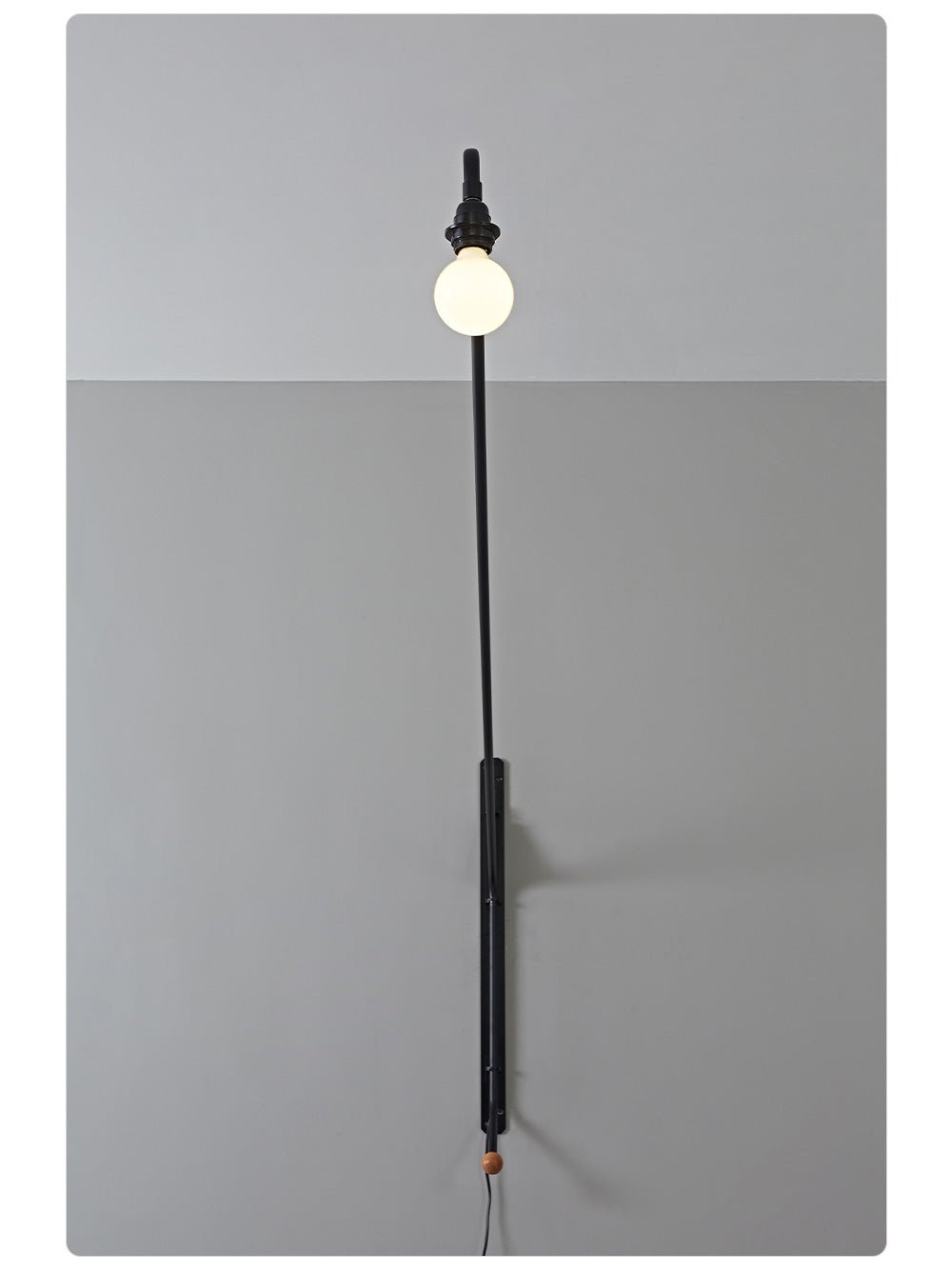 Black Long Arm Swing Arm Wall Lamp - Vakkerlight