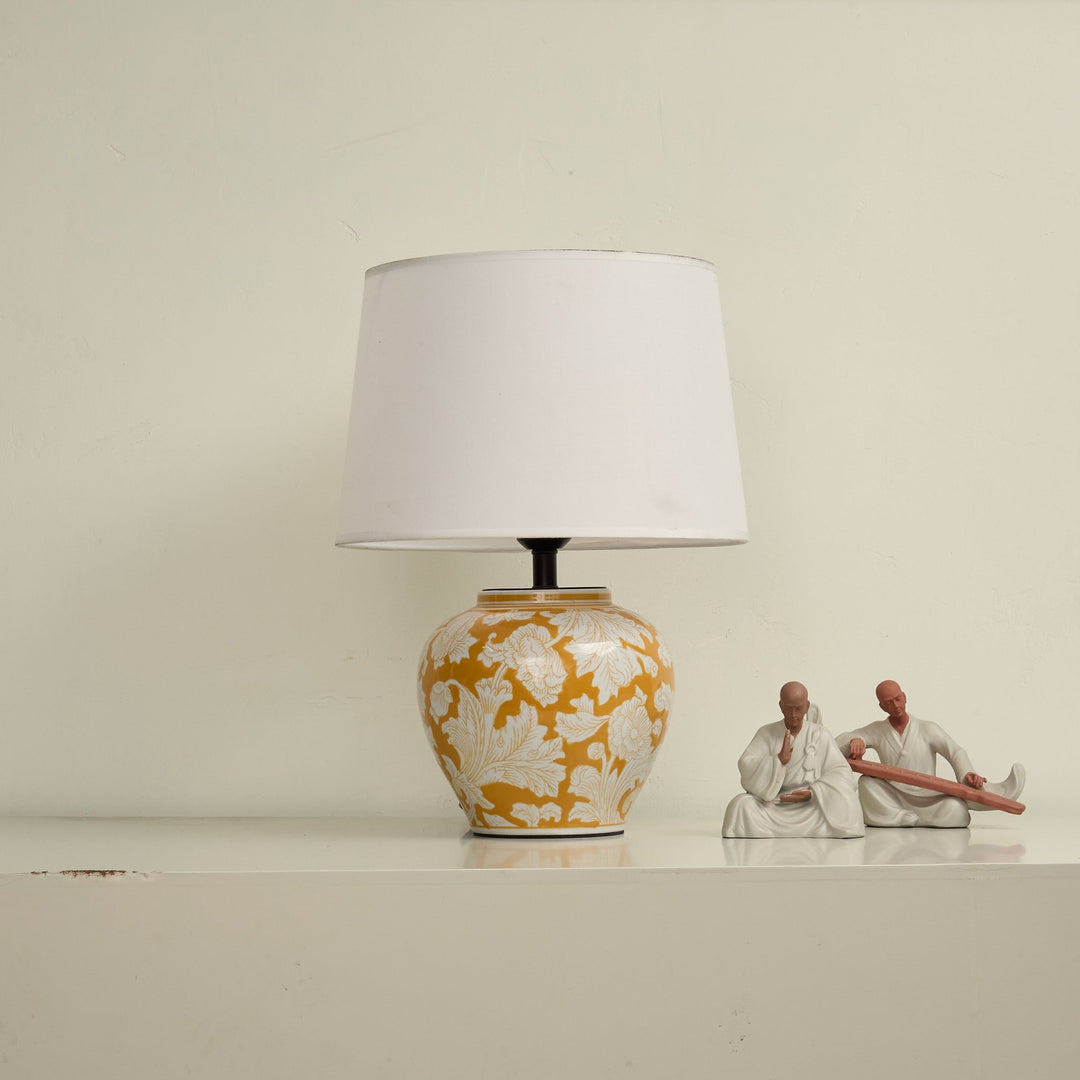 Blazing Blossom Ceramic Table Lamp - Vakkerlight