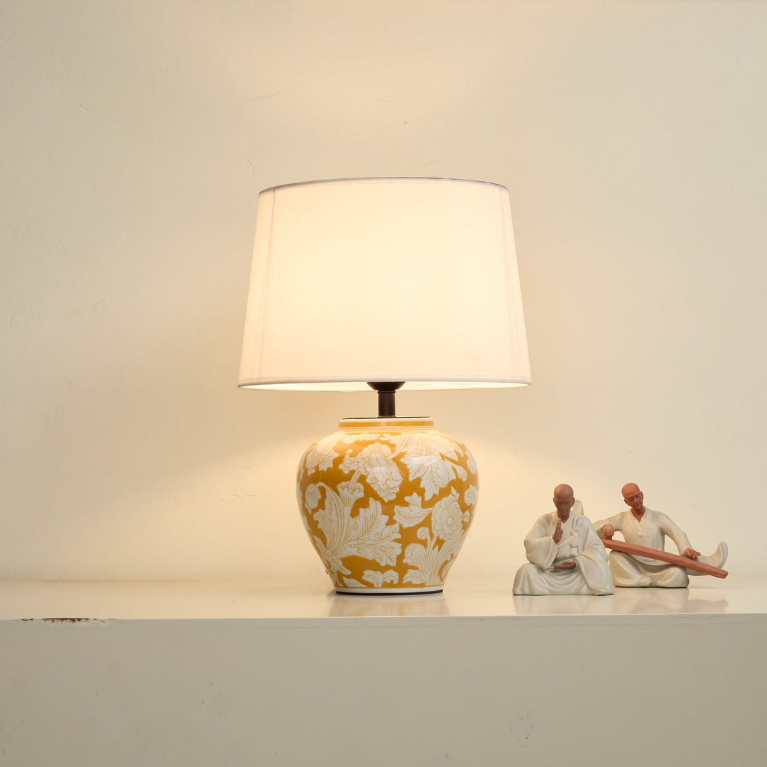 Blazing Blossom Ceramic Table Lamp - Vakkerlight