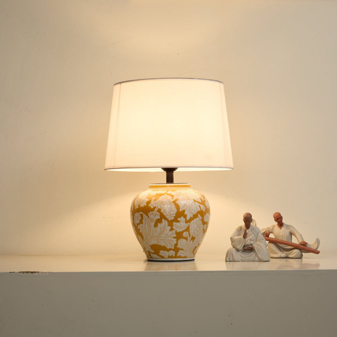 Blazing Blossom Ceramic Table Lamp - Vakkerlight