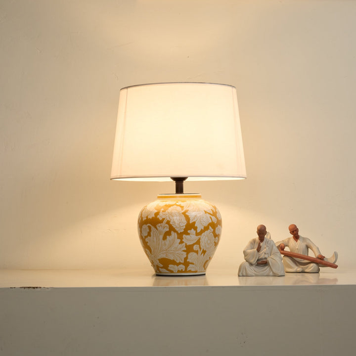 Blazing Blossom Ceramic Table Lamp - Vakkerlight