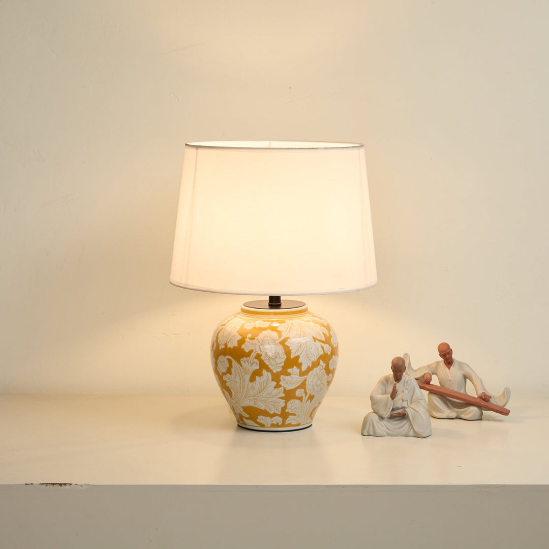 Blazing Blossom Ceramic Table Lamp - Vakkerlight