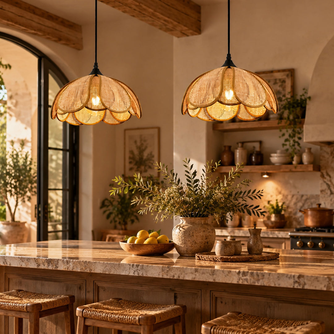 Bloom Rattan Pendant Lamp