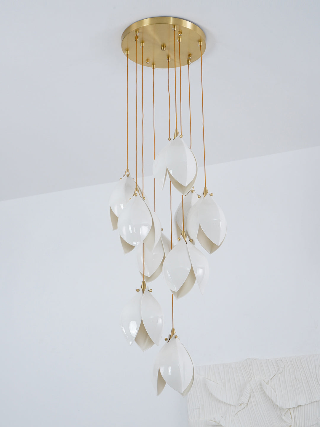 Ceramic Flower Pendant Light