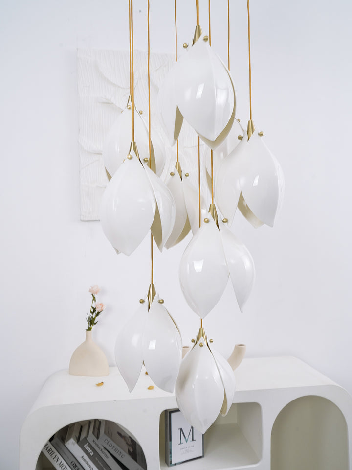 Ceramic Flower Pendant Light