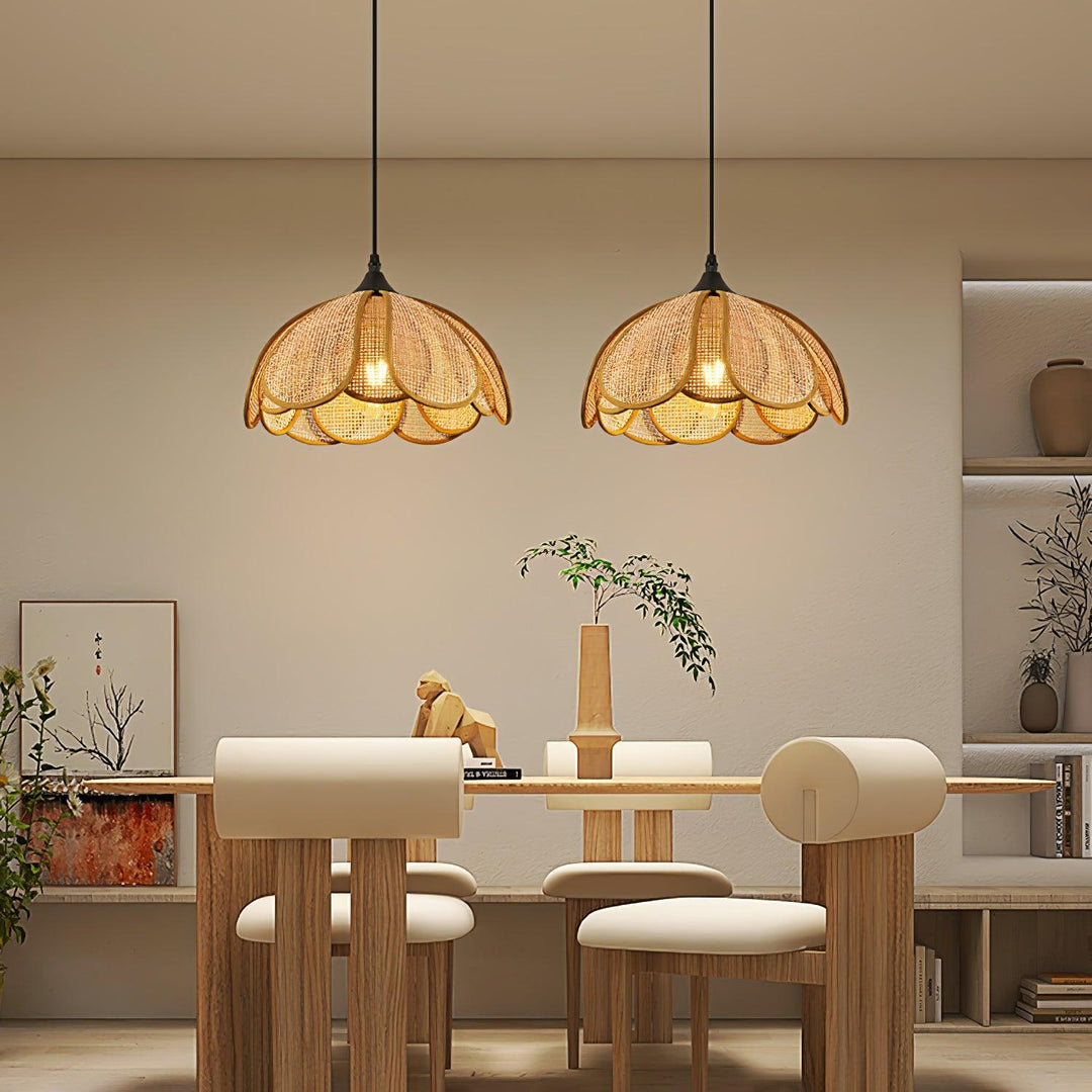 Bloom Rattan Pendant Lamp - Vakkerlight