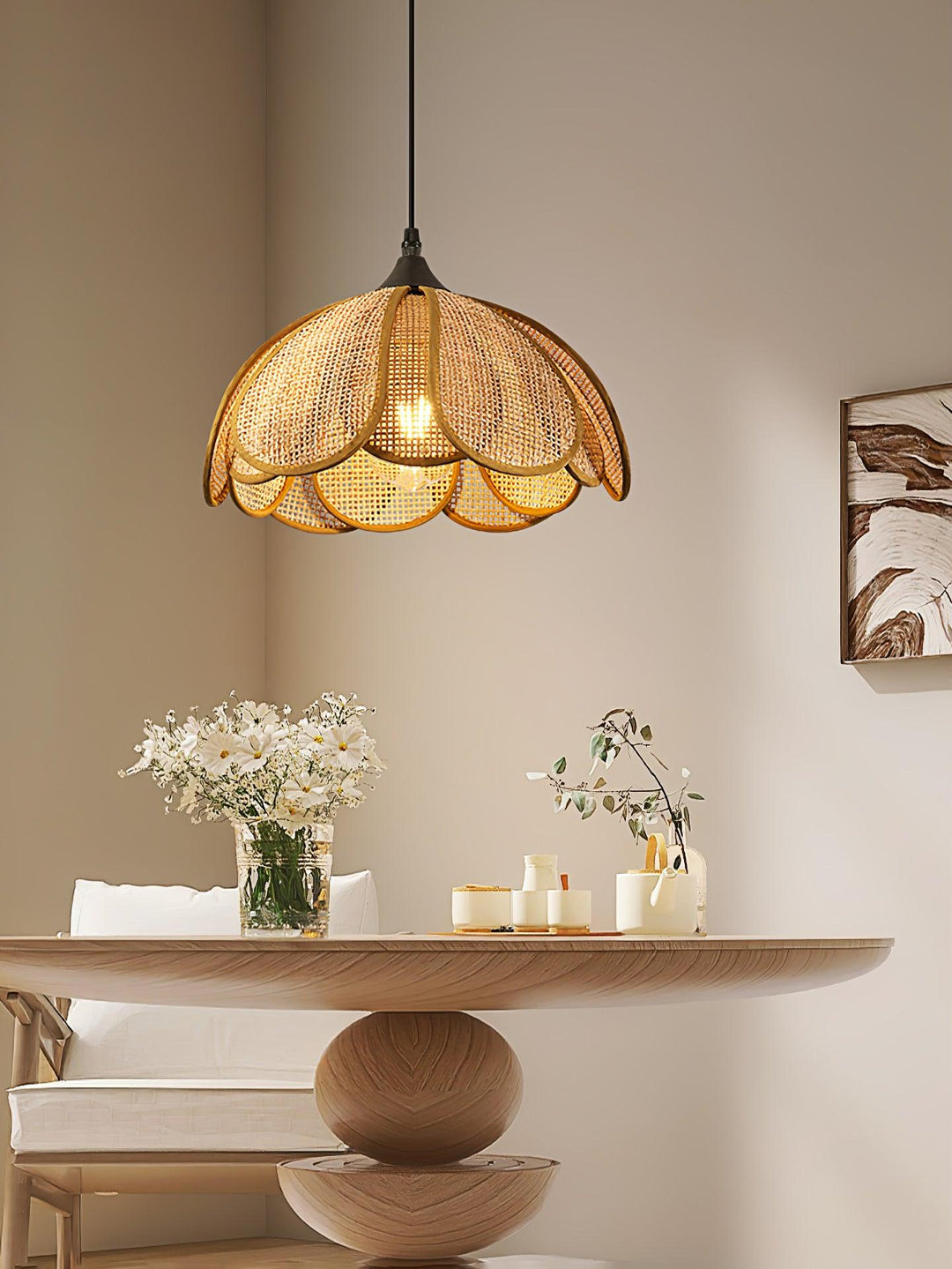 Bloom Rattan Pendant Lamp - Vakkerlight