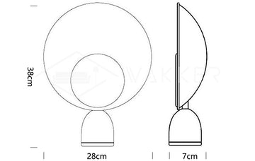Luminária de Mesa Blooper — Dimension drawings 1