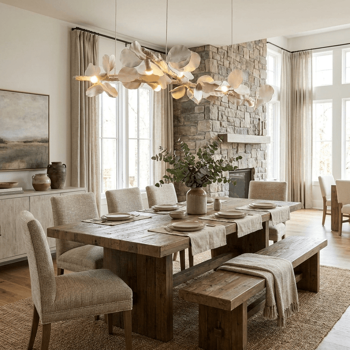 Blossom Branch Plaster Dining Chandelier - Vakkerlight