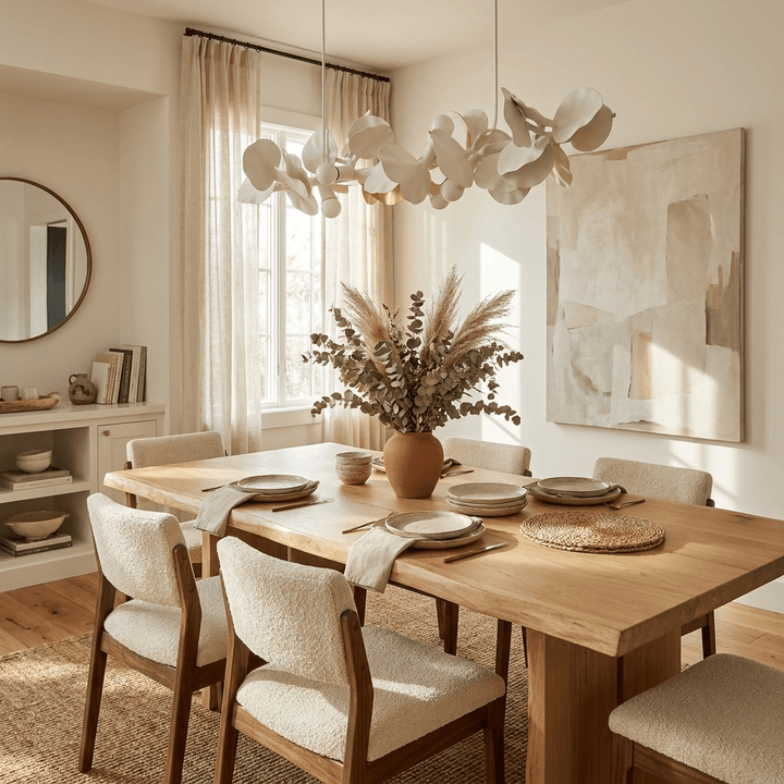 Blossom Branch Plaster Dining Chandelier - Vakkerlight