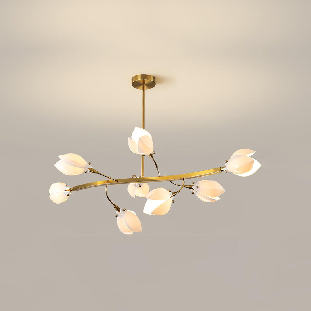 White Porcelain Magnolia Chandelier - Vakkerlight