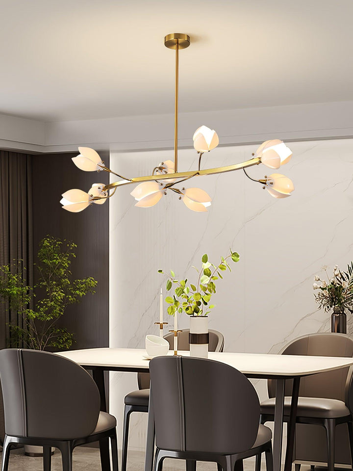 White Porcelain Magnolia Chandelier - Vakkerlight