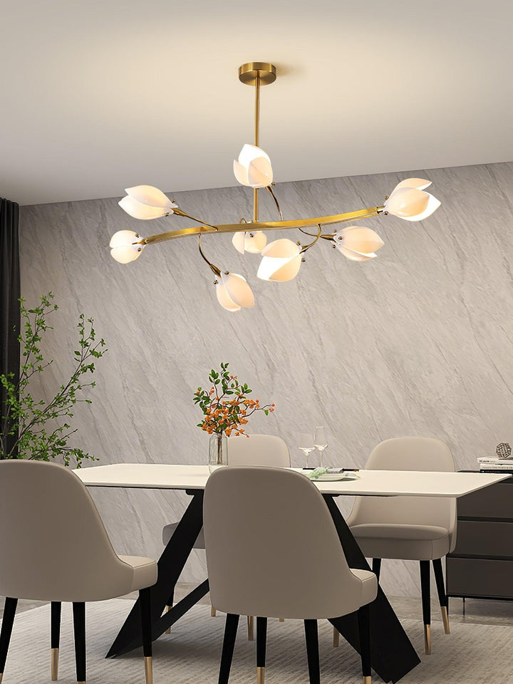 White Porcelain Magnolia Chandelier - Vakkerlight