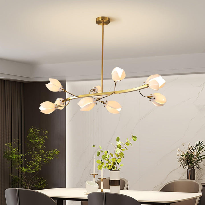 White Porcelain Magnolia Chandelier - Vakkerlight