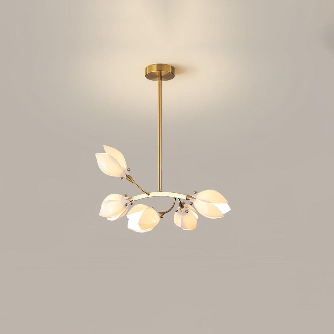 White Porcelain Magnolia Chandelier - Vakkerlight