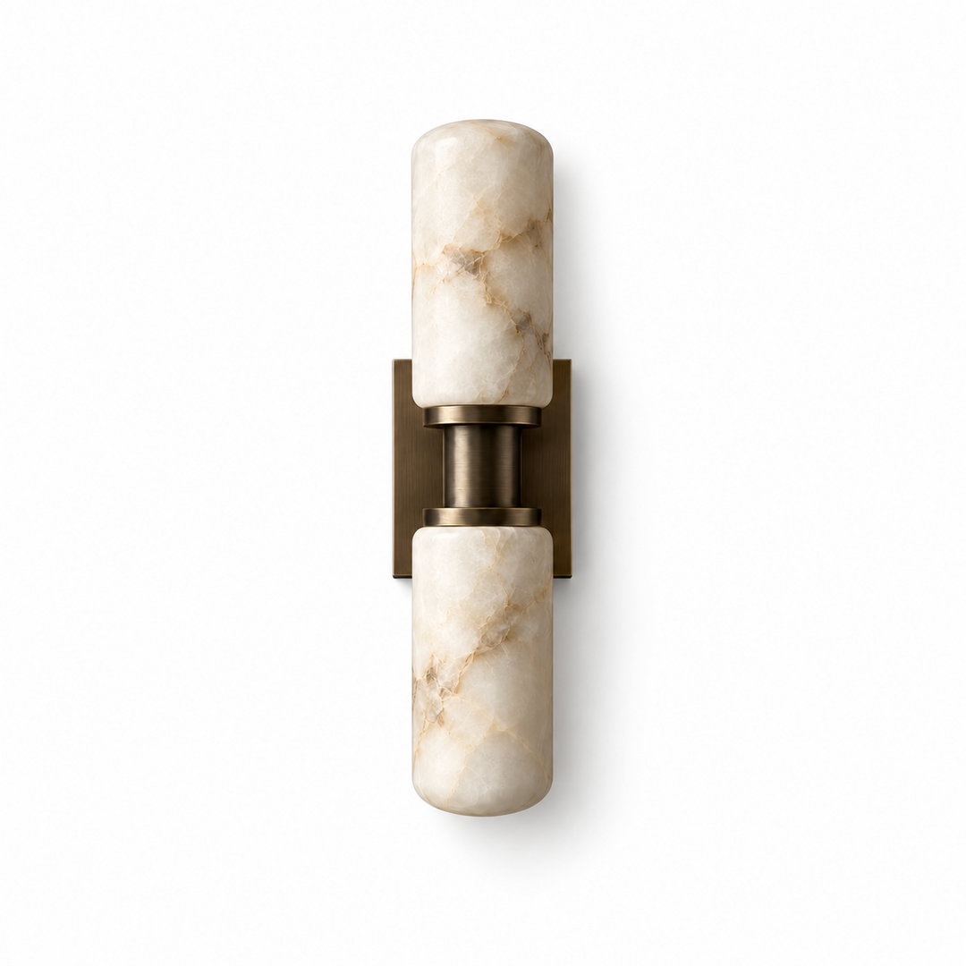 Bobbin Alabaster Wall Sconce