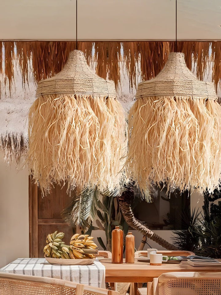 Bohemian Raffia Pendant Light - Vakkerlight