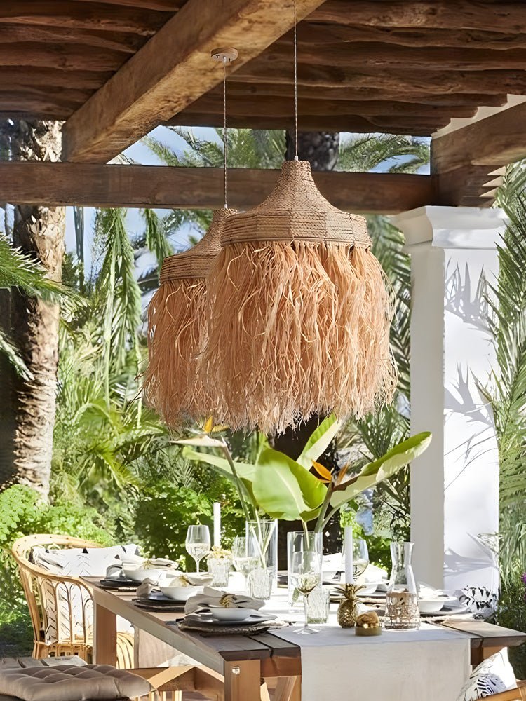 Bohemian Raffia Pendant Light - Vakkerlight