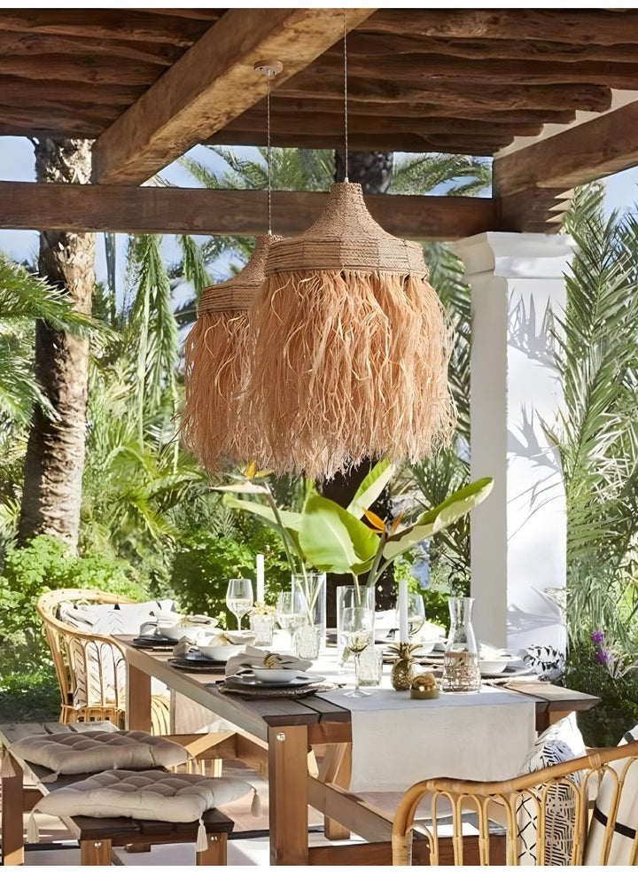 Bohemian Raffia Pendant Light - Vakkerlight