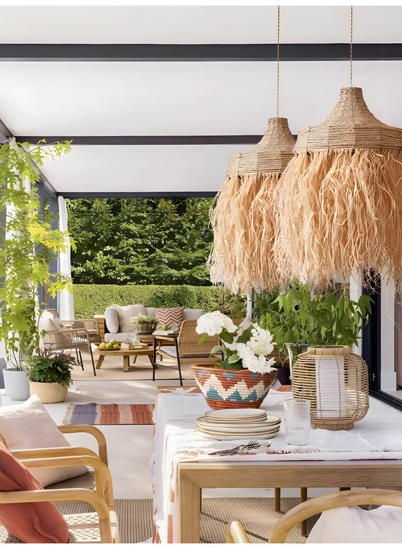 Bohemian Raffia Pendant Light - Vakkerlight