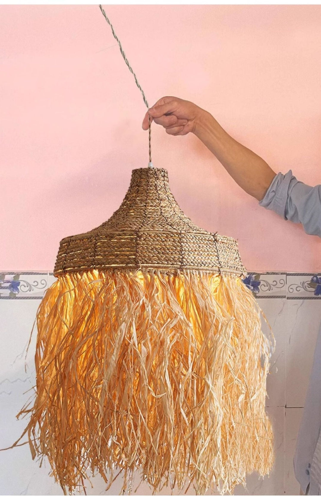 Bohemian Raffia Pendant Light - Vakkerlight