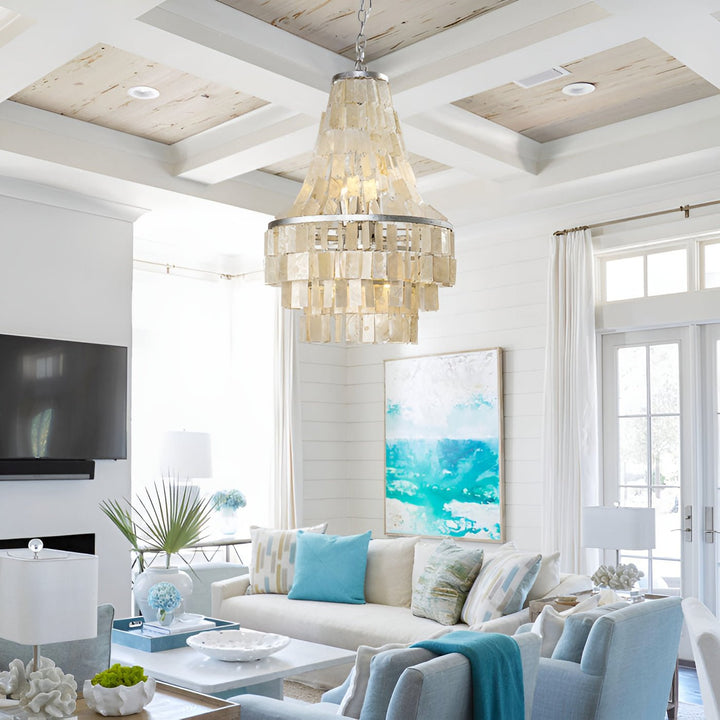 Boho Shell Tiered Chandelier - Vakkerlight