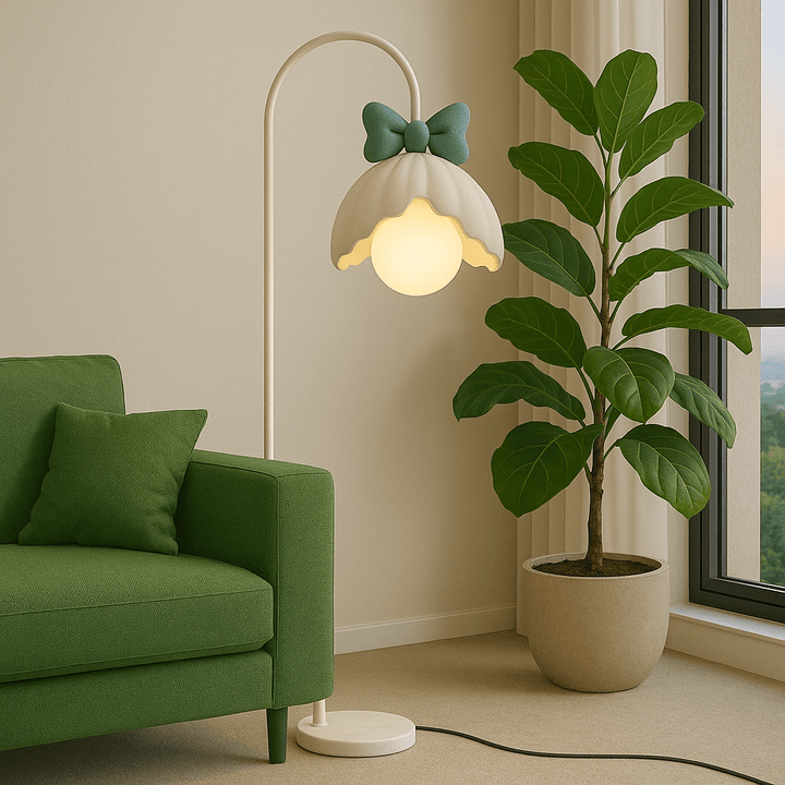 Bow Trim Petal Shade Floor Lamp - Vakkerlight