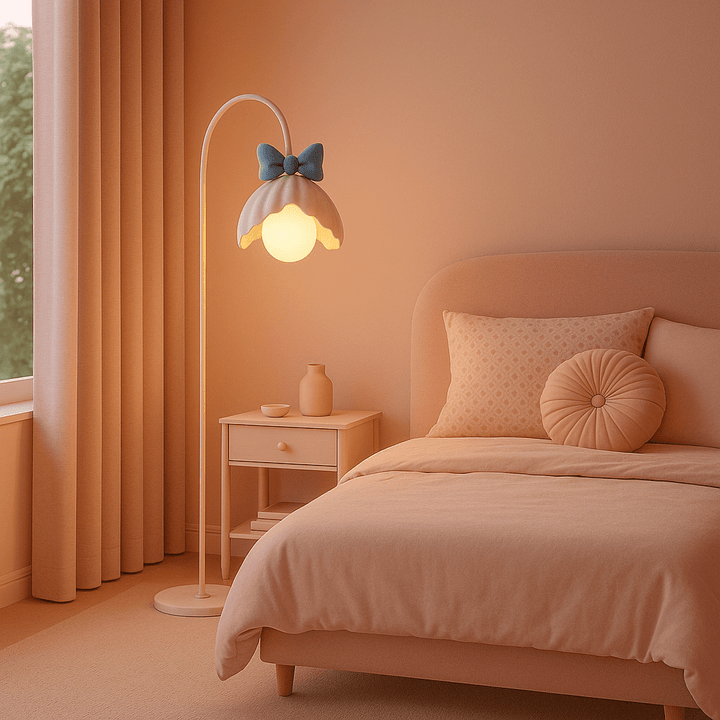 Bow Trim Petal Shade Floor Lamp - Vakkerlight