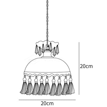 Lampada a sospensione Bowl con Nappina — Dimension drawings 1