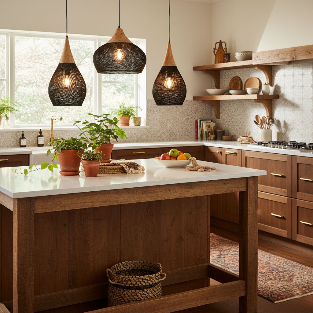 Braided Rattan Pendant Lamp - Vakkerlight