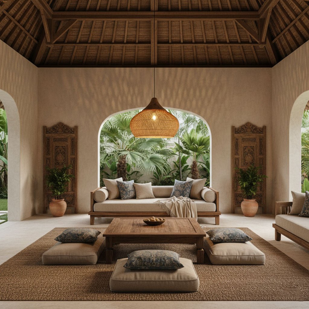 Braided Rattan Pendant Lamp - Vakkerlight