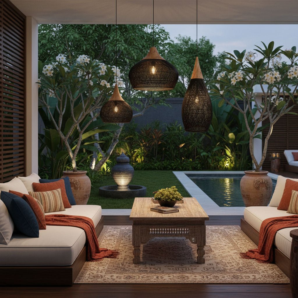 Braided Rattan Pendant Lamp - Vakkerlight