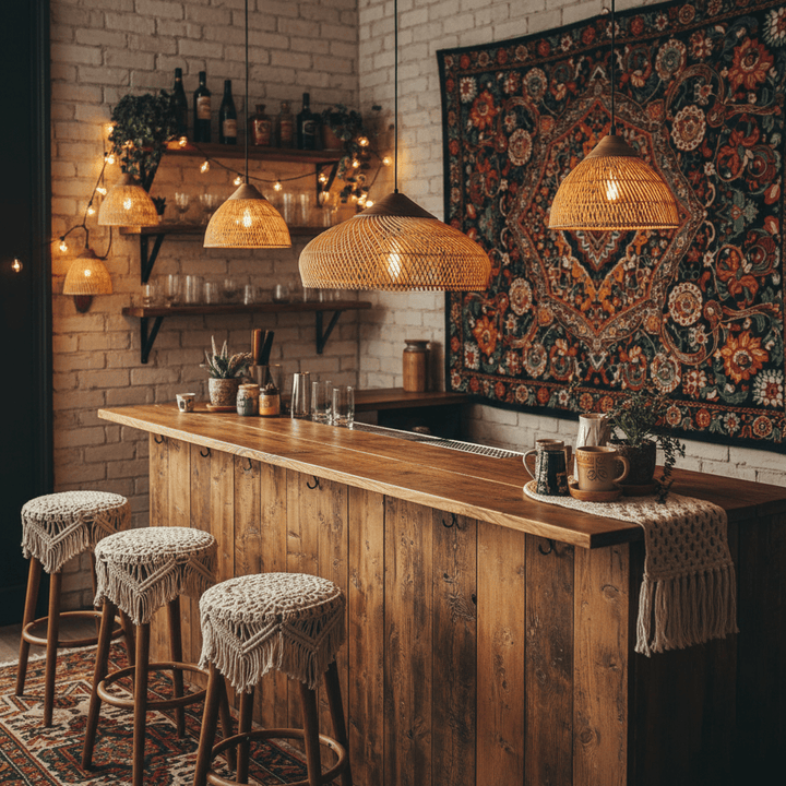 Braided Rattan Swag Pendant Lamp - Vakkerlight