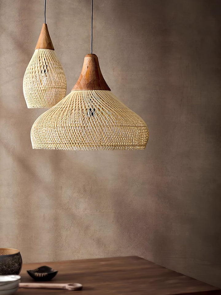 Braided Rattan Pendant Lamp - Vakkerlight