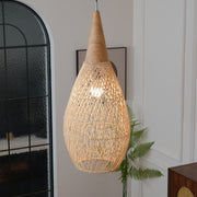 Braided Rattan Pendant Lamp
