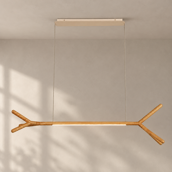 Branch Wood Linear Pendant Light