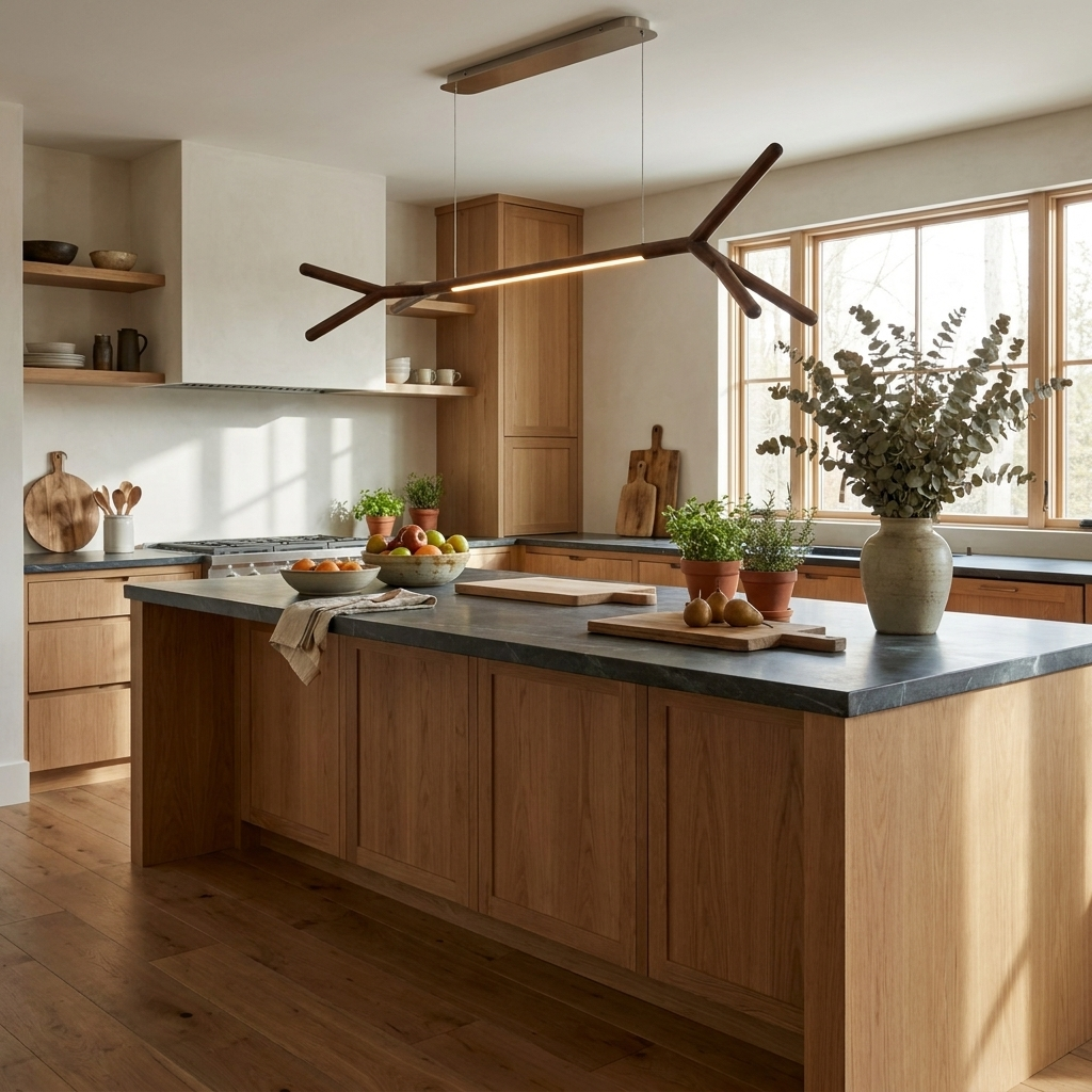 Branch Wood Linear Pendant Light