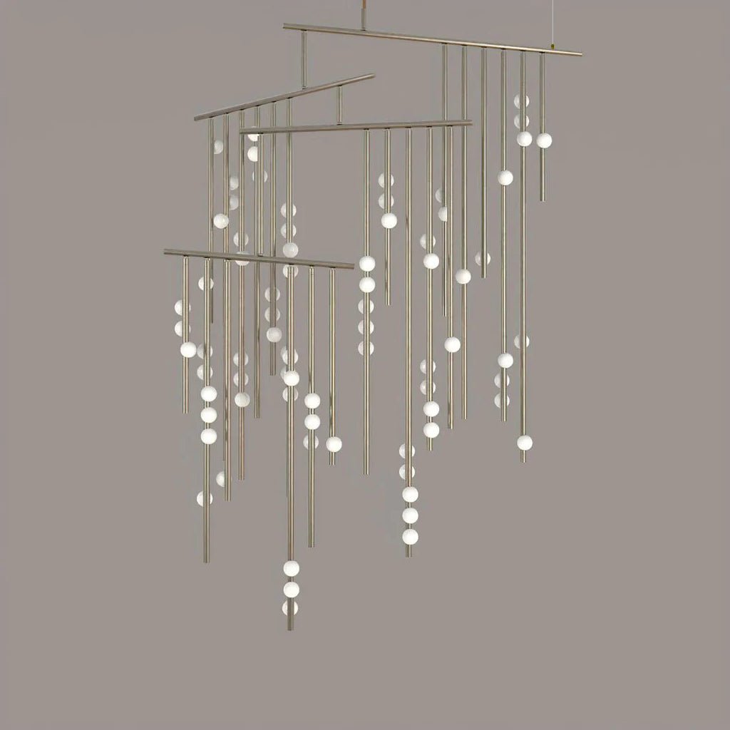 Brass Glass Drop Chandelier - Vakkerlight