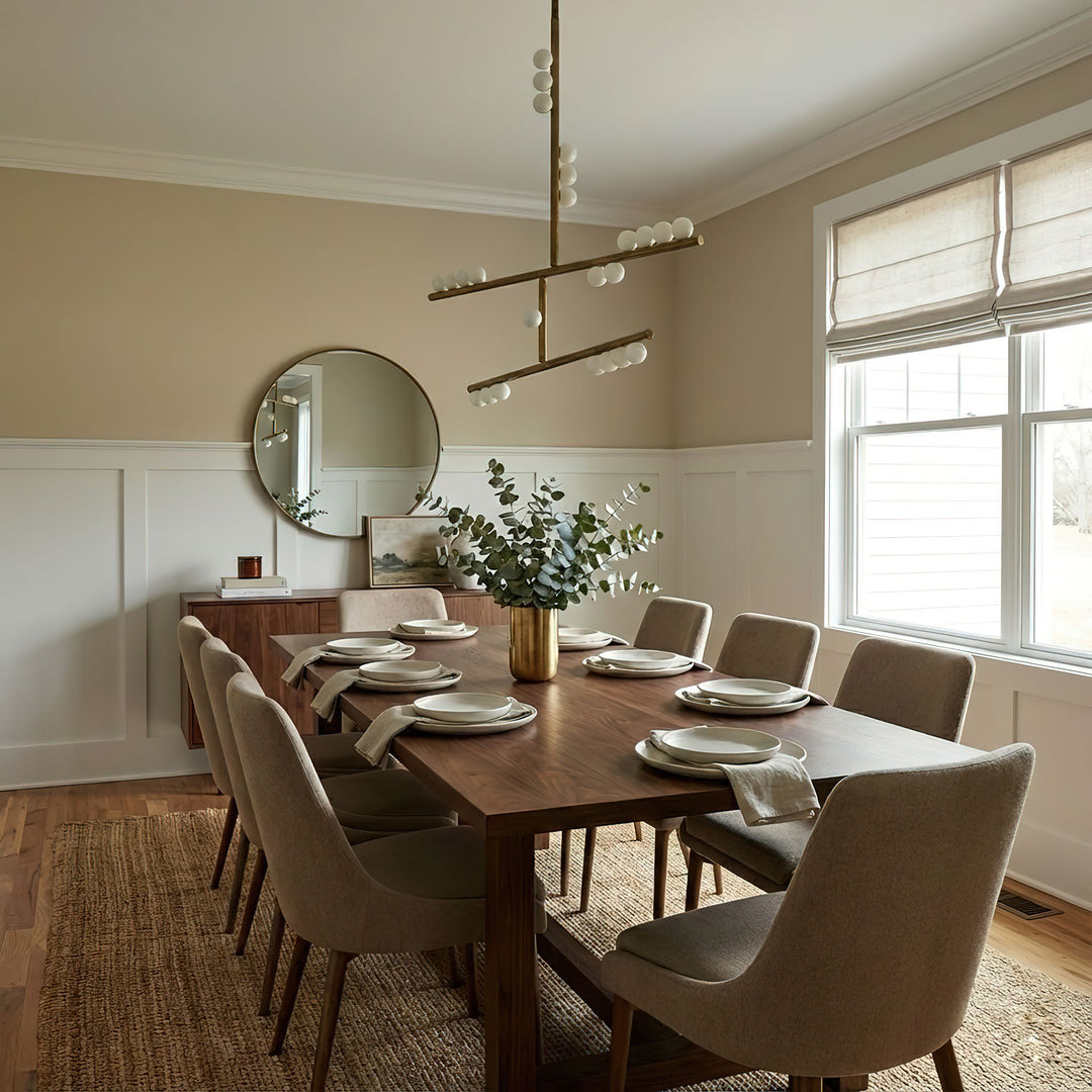 Brass Glass Drop Chandelier - Vakkerlight