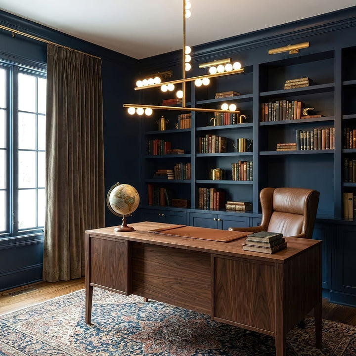 Brass Glass Drop Chandelier - Vakkerlight