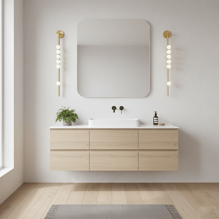 Brass Glass Tube Wall Lamp - Vakkerlight