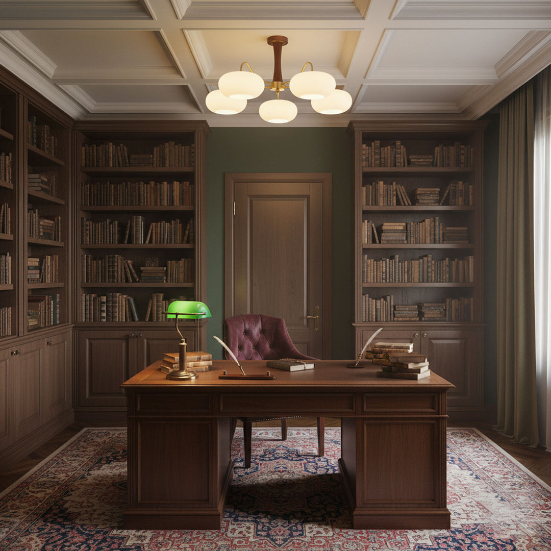 Brass Wooden Persimmon Chandelier - Vakkerlight