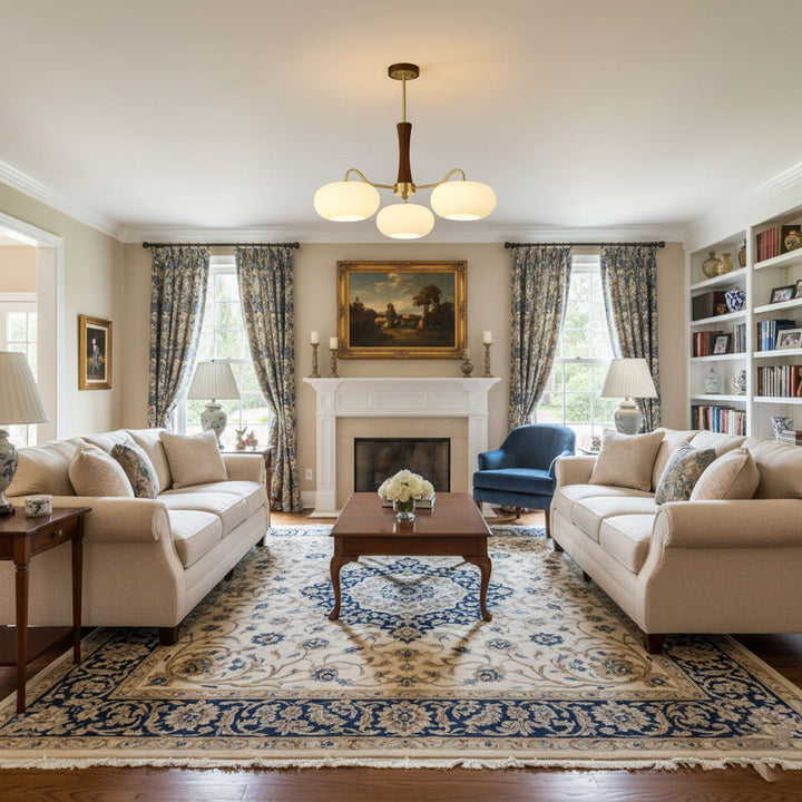 Brass Wooden Persimmon Chandelier - Vakkerlight