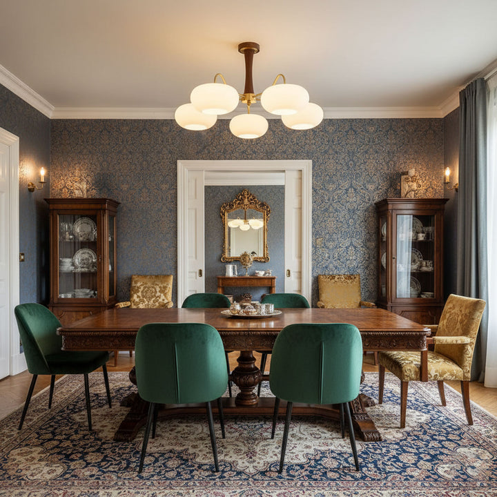 Brass Wooden Persimmon Chandelier - Vakkerlight