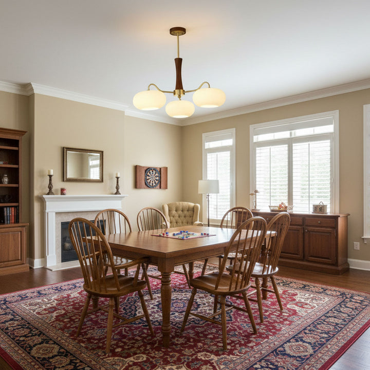 Brass Wooden Persimmon Chandelier - Vakkerlight