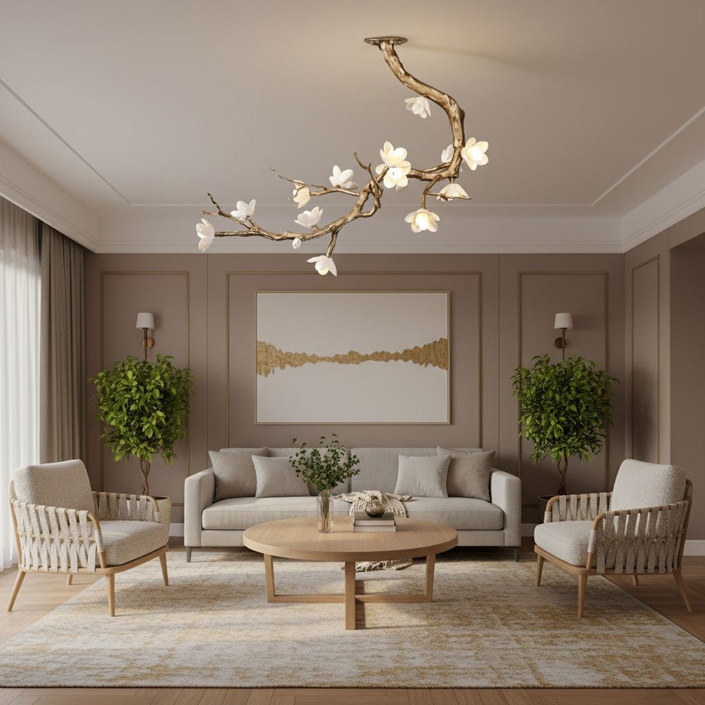 Brass Flower Branch Chandelier - Vakkerlight
