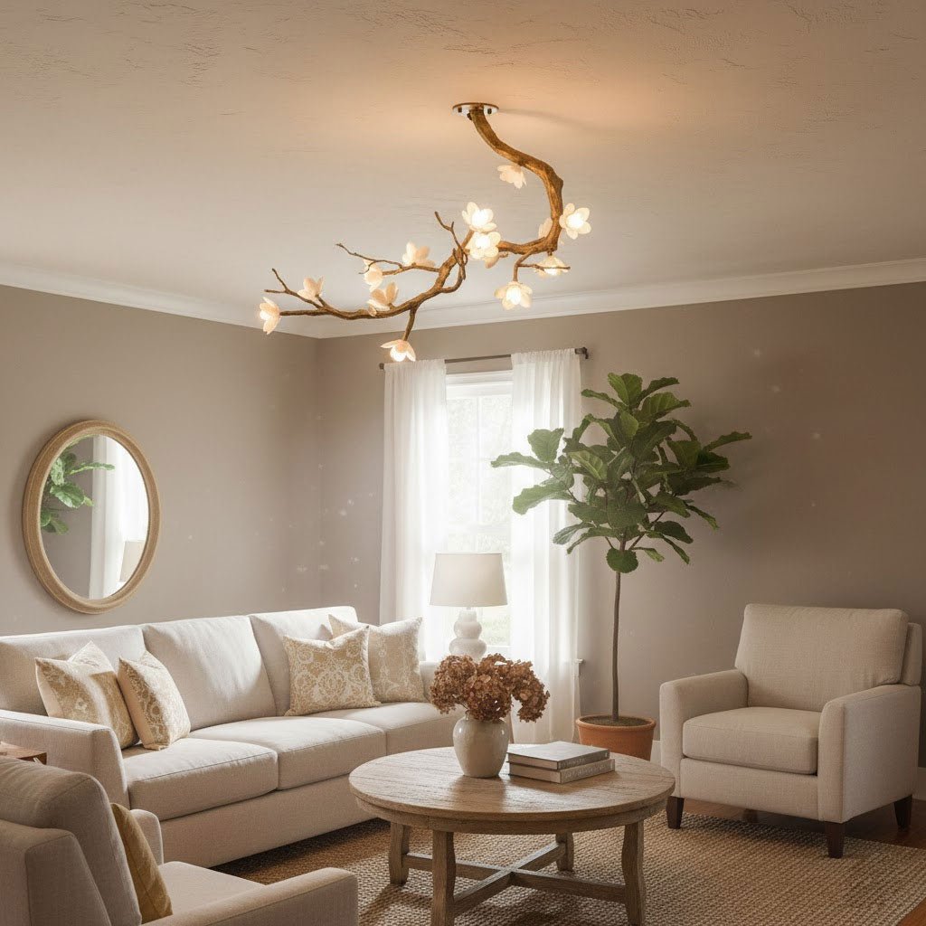 Brass Flower Branch Chandelier - Vakkerlight