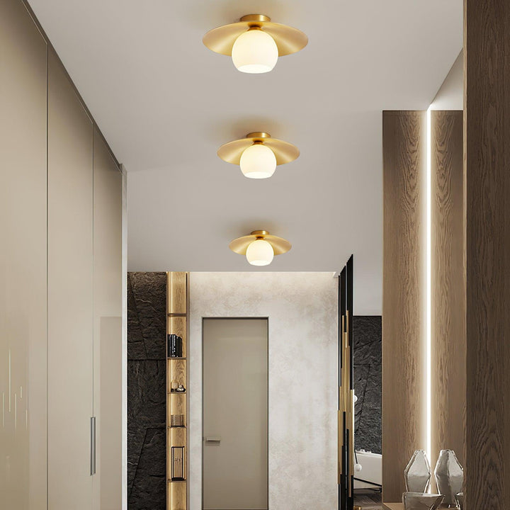 Brass Cap Ceiling Lamp - Vakkerlight