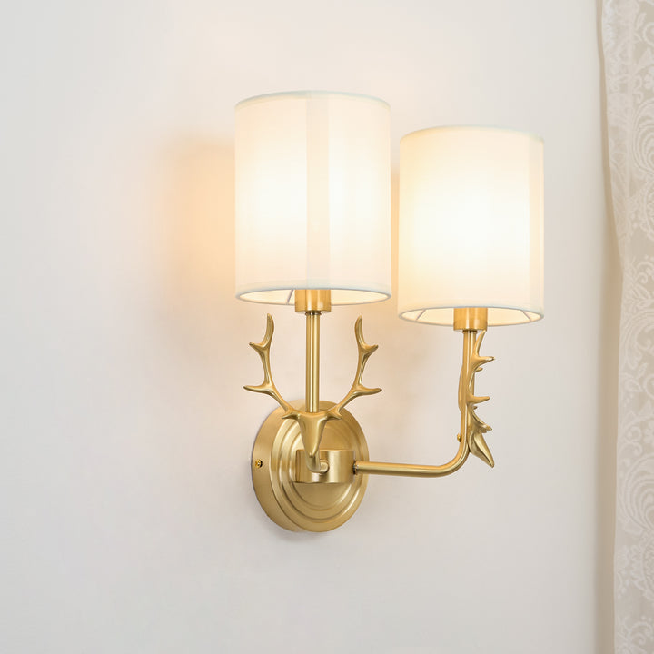 Brass Deer Head Wall Light - Vakkerlight